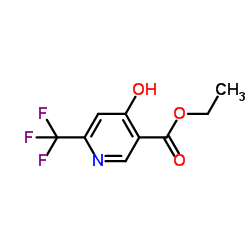 5-Pyridinecarboxylic acid, 4-hydroxy-2-(trifluoromethyl)-, ethyl ester Structure