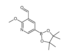 5-Formyl-6-methoxypyridine-3-boronic acid pinacol ester结构式