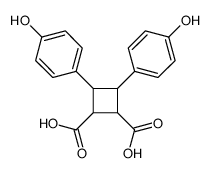 3,4-bis(4-hydroxyphenyl)cyclobutane-1,2-dicarboxylic acid结构式