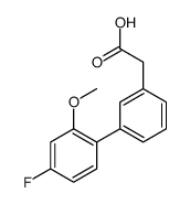 3-(4-Fluoro-2-methoxyphenyl)phenylacetic acid结构式