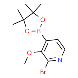 2-Bromo-3-methoxypyridine-4-boronic acid pinacol ester structure
