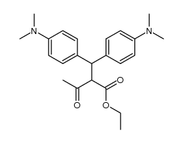2-(bis(4-dimethylaminophenyl)methyl)-3-oxobutyric acid ethyl ester结构式