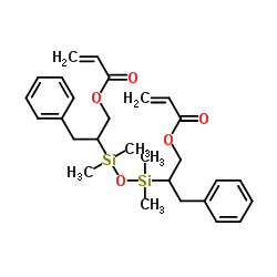 1,3-双[(丙烯醛氧基甲基)苯乙基]四甲基二硅烷结构式
