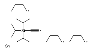 tri(propan-2-yl)-(2-tributylstannylethynyl)silane结构式