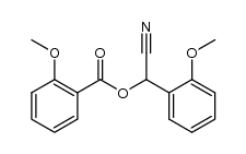 2-(2′-methoxybenzoyloxy)-2-(2-methoxyphenyl)acetonitrile Structure