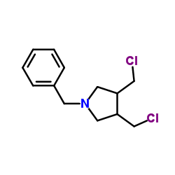 1-Benzyl-3,4-bis(chloromethyl)pyrrolidine结构式
