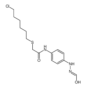 2-(6-chlorohexylsulfanyl)-N-[4-(2-formylhydrazinyl)phenyl]acetamide结构式