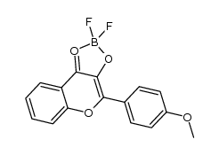 2,2-difluoro-4-(4-methoxyphenyl)-2H-[1,3,2]dioxaborolo[4,5-c]chromen-1-ium-2-uide结构式