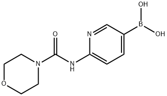 2-(吗啉-4-基甲酰胺基)吡啶-5-硼酸结构式