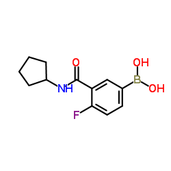 (3-(Cyclopentylcarbamoyl)-4-fluorophenyl)boronic acid picture