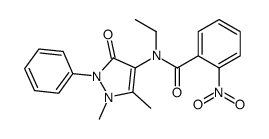 N-(1,5-dimethyl-3-oxo-2-phenylpyrazol-4-yl)-N-ethyl-2-nitrobenzamide结构式