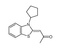 2-Propanone,1-(3-cyclopentyl-2(3H)-benzothiazolylidene)-(9CI)结构式