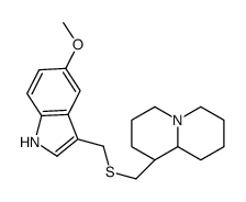 (1R,9aR)-1-[(5-methoxy-1H-indol-3-yl)methylsulfanylmethyl]-2,3,4,6,7,8,9,9a-octahydro-1H-quinolizine Structure