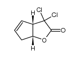 (3aS,6aR)-3,3-dichloro-3,3a,6,6a-tetrahydro-2H-cyclopenta[b]furan-2-one结构式