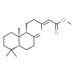 (2E)-5-[(1R)-1,2,3,4,4aβ,5,6,7,8,8a-Decahydro-5,5,8aα-trimethyl-2-methylenenaphthalen-1α-yl]-3-methyl-2-pentenoic acid methyl ester结构式