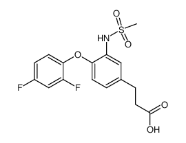 4-(2,4-difluorophenoxy)-3-methanesulfonamidophenylpropionic acid结构式