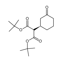 (R)-3-[bis(t-butyloxycarbonyl)methyl]cyclohexanone Structure