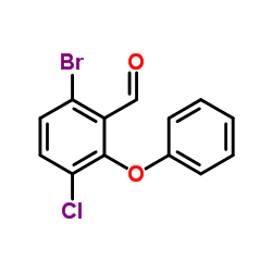 6-Bromo-3-chloro-2-phenoxybenzaldehyde Structure