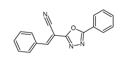 3-phenyl-2-(5-phenyl-[1,3,4]oxadiazol-2-yl)-acrylonitrile Structure
