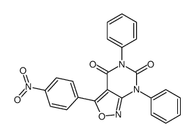 3-(4-nitrophenyl)-5,7-diphenyl-[1,2]oxazolo[3,4-d]pyrimidine-4,6-dione结构式