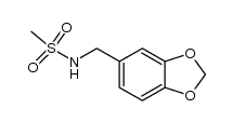 N-(3,4-methylenedioxy)benzyl-methanesulfonamide结构式