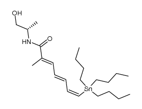 N-[(2E,4E,6Z)-2-methyl-7-(tri-n-butylstannyl)-hepta-2,4,6-trieonyl]-(S)-alaninol结构式