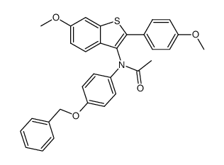 2-(4-methoxyphenyl)-3-[N-(4-benzyloxyphenyl)acetamido]-6-methoxy-benzo[b]thiophene结构式