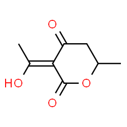 2H-Pyran-2,4(3H)-dione, dihydro-3-(1-hydroxyethylidene)-6-methyl- (9CI) structure