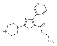 ethyl 2-piperazine-4-phenyl thiazole-5-carboxylate Structure