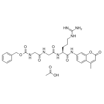 Z-Gly-Gly-Arg-AMC acetate Structure