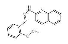 N-[(2-methoxyphenyl)methylideneamino]quinolin-2-amine结构式