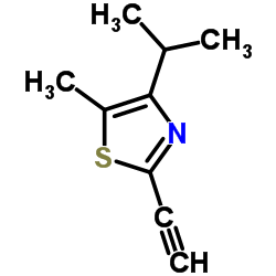 Thiazole, 2-ethynyl-5-methyl-4-(1-methylethyl)- (9CI) structure