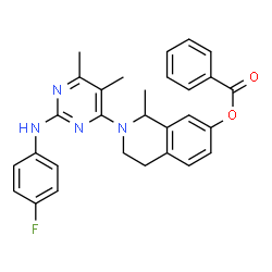 7-Isoquinolinol,2-[2-[(4-fluorophenyl)amino]-5,6-dimethyl-4-pyrimidinyl]-1,2,3,4-tetrahydro-1-methyl-,benzoate (ester) (9CI) Structure