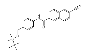 N-(4-(((tert-butyldimethylsilyl)oxy)methyl)phenyl)-6-cyano-2-naphthamide Structure