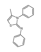 4-methyl-3-phenyl-3H-thiazol-2-ylidene)-phenyl-amine结构式