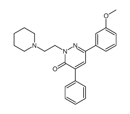 6-(3-methoxyphenyl)-4-phenyl-2-(2-piperidin-1-ylethyl)pyridazin-3-one结构式