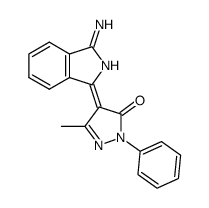 4-(3-amino-isoindol-1-ylidene)-5-methyl-2-phenyl-2,4-dihydro-pyrazol-3-one结构式