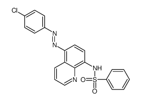 N-[5-[(4-chlorophenyl)diazenyl]quinolin-8-yl]benzenesulfonamide结构式