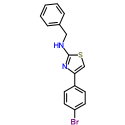 Benzyl-[4-(4-bromo-phenyl)-thiazol-2-yl]-amine结构式