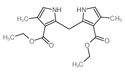 1H-Pyrrole-3-carboxylicacid, 2,2'-methylenebis[4-methyl-, 3,3'-diethyl ester Structure