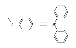 diphenyl(p-methoxyphenylethynyl)stibine Structure
