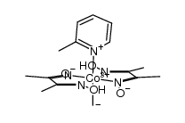 trans-bis(dimethylglyoximato)(CH3)(2-picoline)cobalt(III)结构式