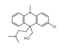 [2-chloro-9-(2-dimethylamino-ethyl)-10-methyl-9,10-dihydro-acridin-9-yl]-methanol结构式