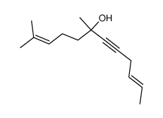 7,11-Dimethyl-dodeca-2,10-dien-5-in-7-ol结构式