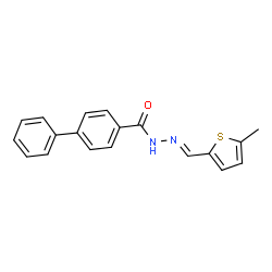 N'-[(5-methylthien-2-yl)methylene][1,1'-biphenyl]-4-carbohydrazide结构式