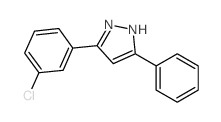 3-(3-chlorophenyl)-5-phenyl-1H-pyrazole结构式