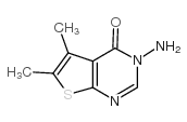 3-氨基-5,6-二甲基-3H-噻吩[2,3-D]嘧啶-4-酮结构式