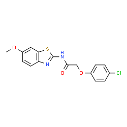 2-(4-chlorophenoxy)-N-(6-methoxybenzo[d]thiazol-2-yl)acetamide结构式