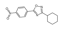 3-cyclohexyl-5-(4-nitrophenyl)-1,2,4-oxadiazole Structure