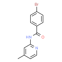 4-bromo-N-(4-methylpyridin-2-yl)benzamide structure